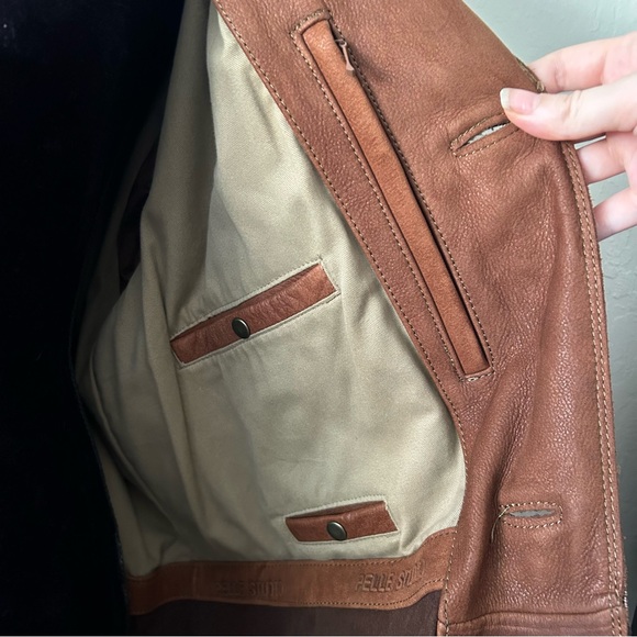 Vintage Brown Genuine Leather Jacket - Picture 10 of 16